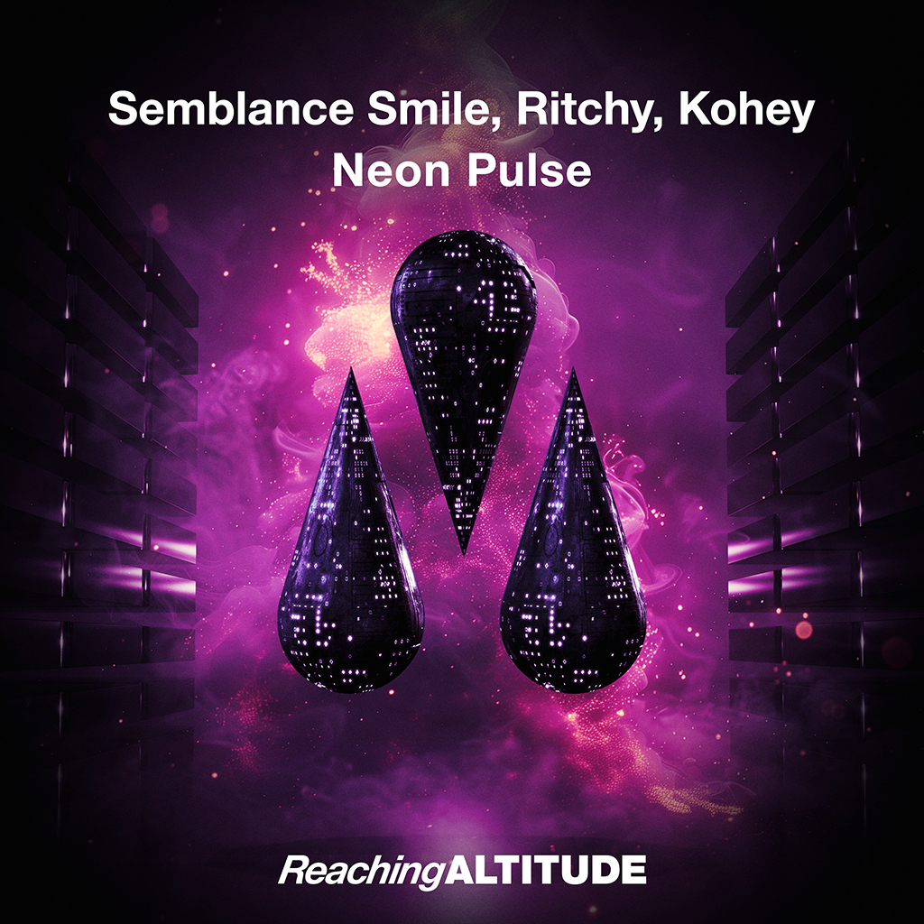 DJ＆音楽プロデューサー Kohey リリース曲 Neon Pulse - Semblance Smile, Ritchy & Kohey ジャケット写真